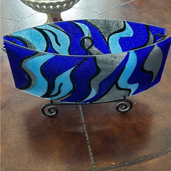 PartyLite Other - Partylite blue glass candle holder